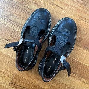 Proenza Schouler Mary Jane Oxfords Black Leather